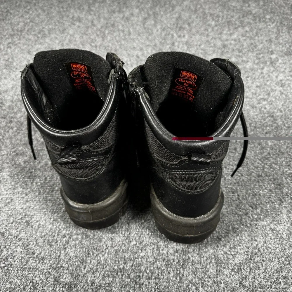 Worx by Red Wing Work Boots Mens Size 9.5 Black Leather Side Zip Soft Toe Shoes